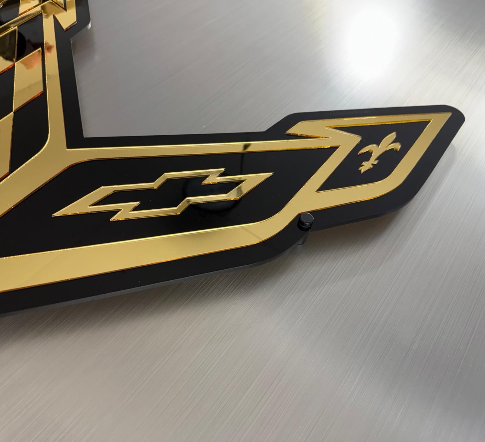 Corvette Logo Sign | Luxury | Gift | Room Decor | Man cave Sign | Garage Sign | 3D Wall Decor | Wall Hangings | Sports & Car Enthusiasts - Image 4